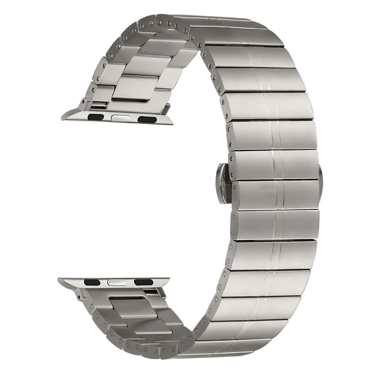 

Ремінець для Apple Watch 10 46mm/Ultra 2/Ultra 49mm/9 8 7 45mm/SE (2023) SE (2022) SE 6 5 4 44мм/3 2 1 42мм Металевий ремінець Titanium