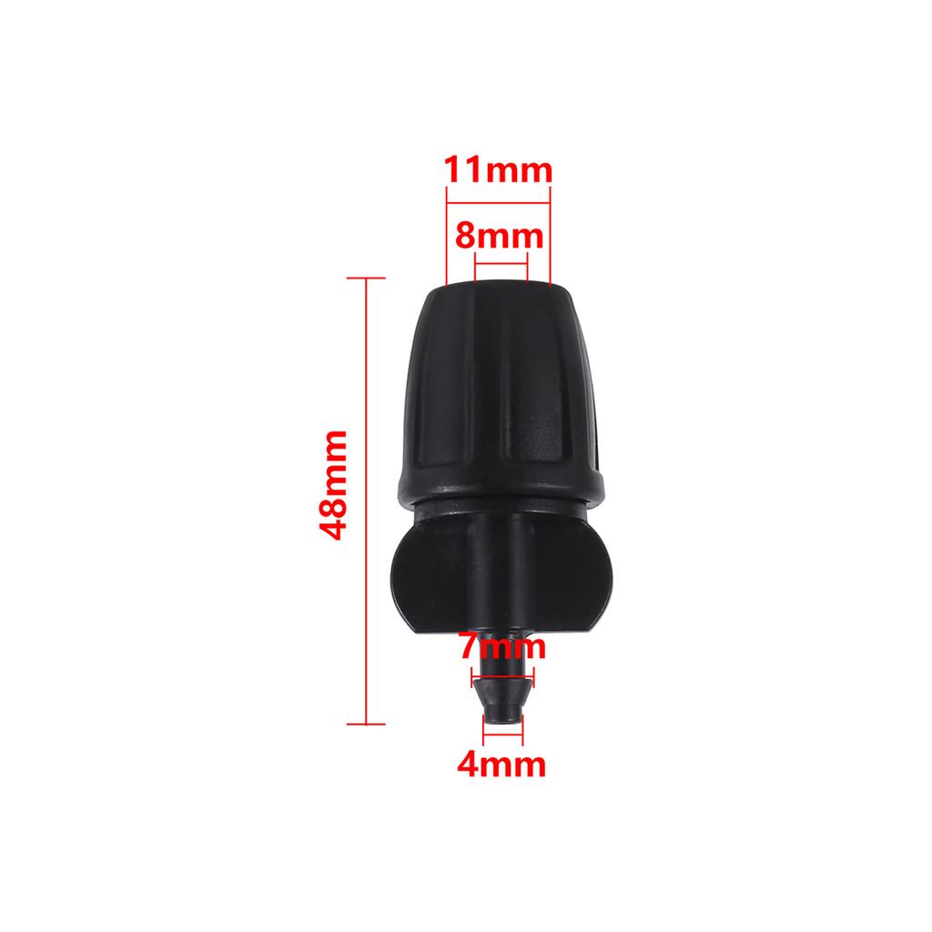 8/11mm Hose Interface Garden Water Connector Straight Elbow Tee 4/6-Way End Plug Joint Garden Greenhouse Irrigation Pipe Fitting