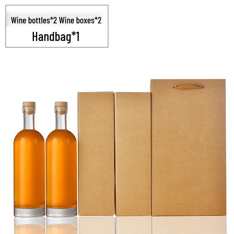 Transparent Glass Wine Bottles for Home Brewing - Sealed & Empty for Ice Wine, Beverage, or Juice