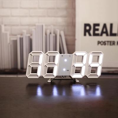 Table 3D LED Digital Alarm Clock Wall Clock Time/Date/Temperature for Home Kitchen Offices Clock Decoration Garden Clocks