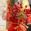 Artificial Bonsai Lucky Bag Fortune Fruit Ornaments Moving Gifts For Living Room Decoration Opening Gifts New Year Decoration
