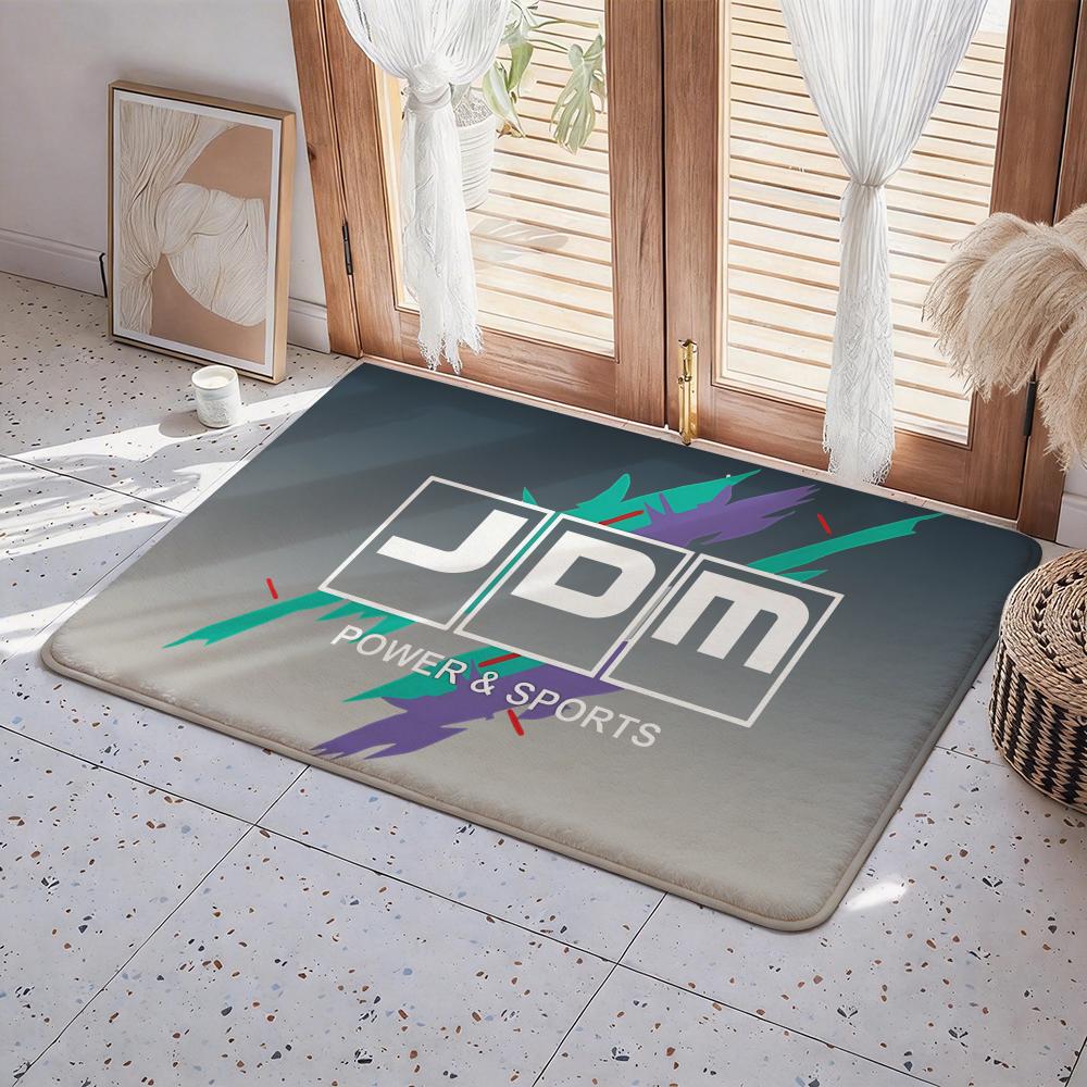 Sport Car HKS JDM Floor Mat Eco  Flannel Doormat Non Slip Odorless Indoor Floor Rug Soft Short Plush Home Mat