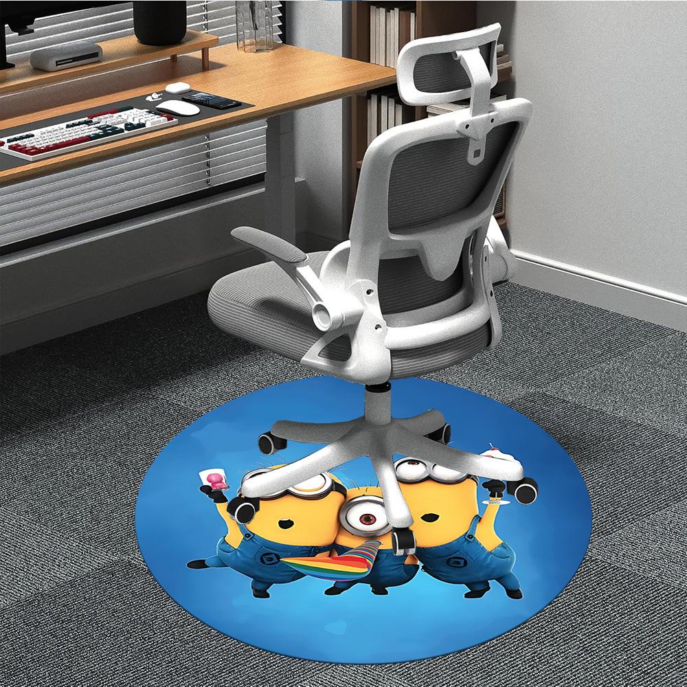 

1pc Minions Party Office Round Area Rug, Under Office Chairs Bedroom Living Room Home Decor a0926034 80cm by 80cm