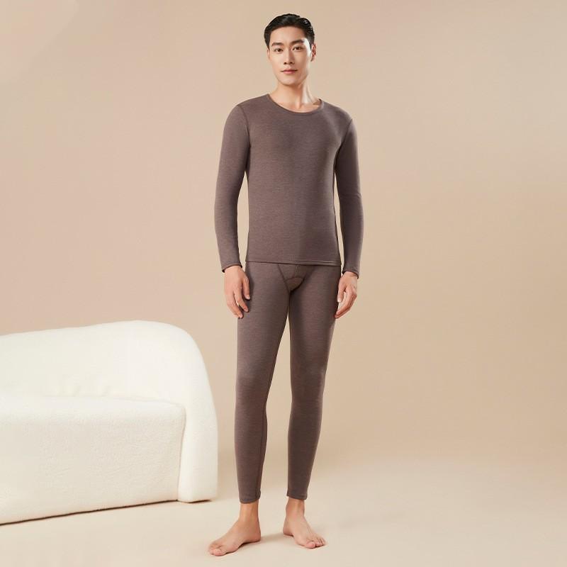 New Seamless Thermal Underwear Set Men Women Fleece Lined With Cashmere Silk Winter Warm Base Layer Long Johns Solid