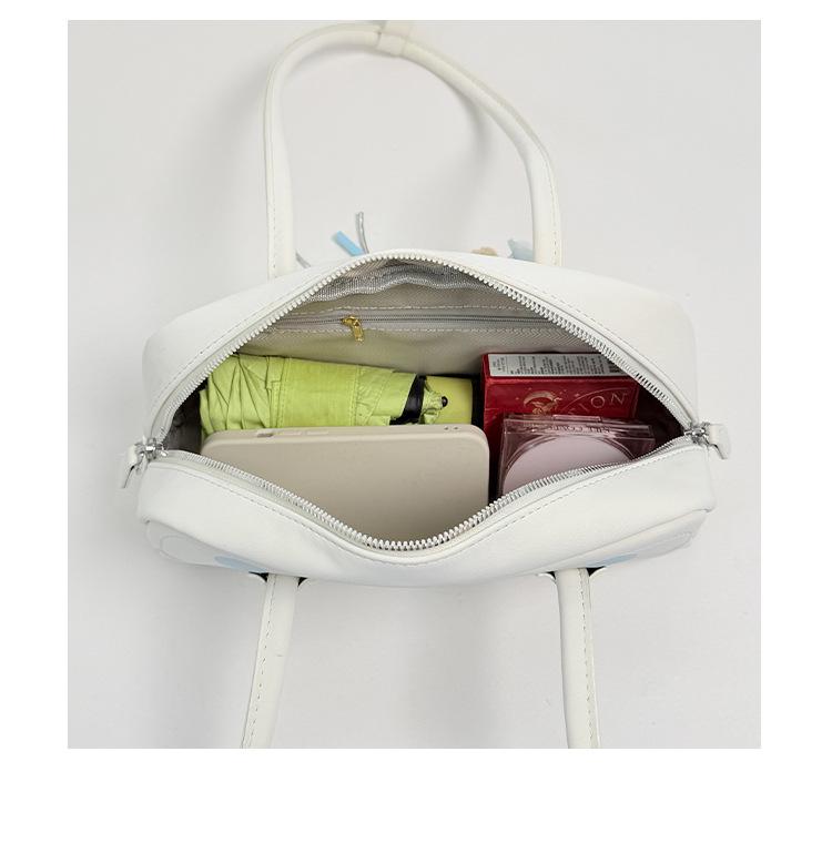 2026 Summer Women's Korean Polka Dot Underarm Bowling Bag - Stylish Single Shoulder Crossbody