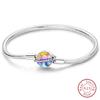 925 Silver Pumpkin Cart Tree of Life Heart Shaped Magic Eye Bracelets Fit DIY Charms Birthday Jewelry Gifts