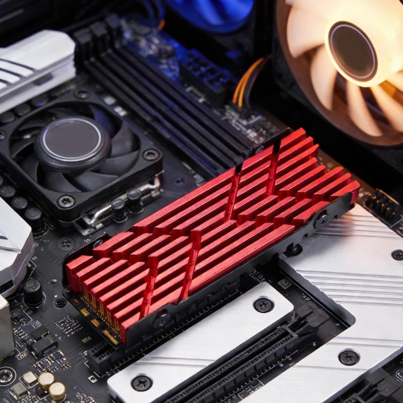 Thin M.2 2280 SSD Heatsink Featuring Multiple Heat Paths Enhances Cooling On PCIe4.0 Drive