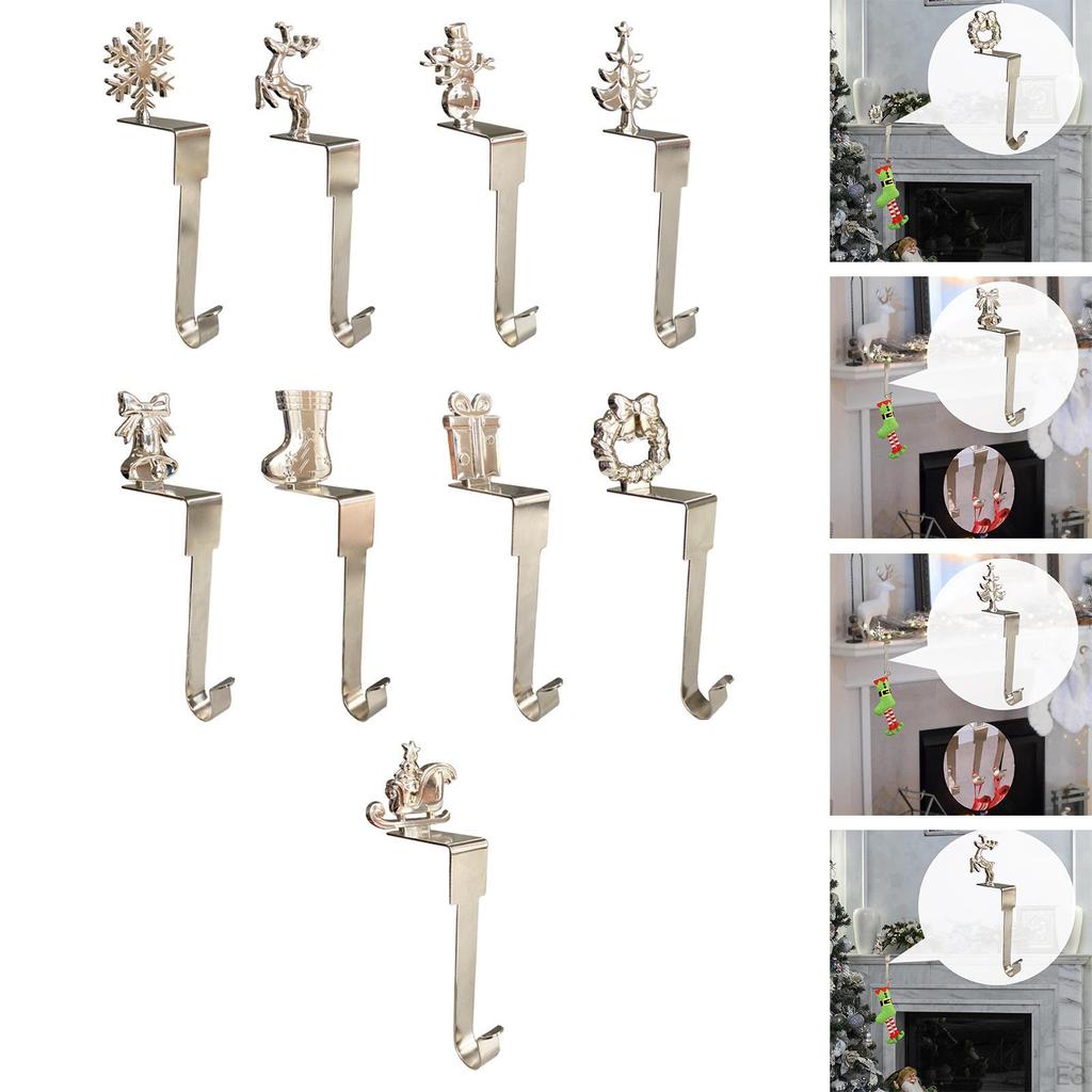 Stocking Hook for Bookshelf, Christmas Decoration Accessory