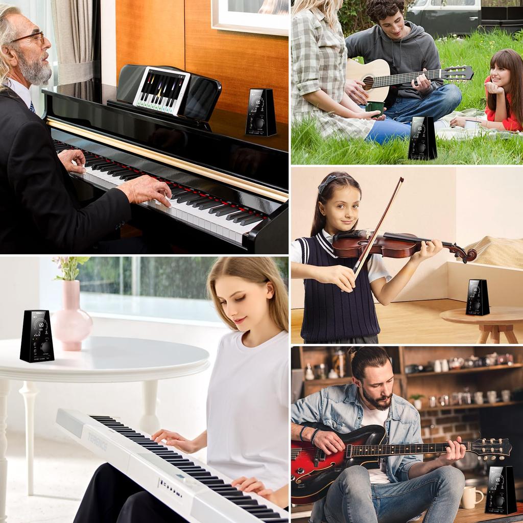 TERENCE Pendulum Metronome, High-Precision, for Instrument Practice/Performance, Beginner-Friendly, Metal Core, Compact, High Volume, Standard, Suitab