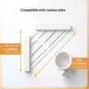 Kitchen Sink Drying Rack Triangle Shelf Corner Over The Sink Sponge Towel Rag Holder Dish Drainer Rack Kitchen Storage Accessor