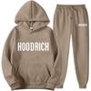 Mens Hooded Tracksuit Set Long Sleeve Sweatshirt Pants Casual Sportswear