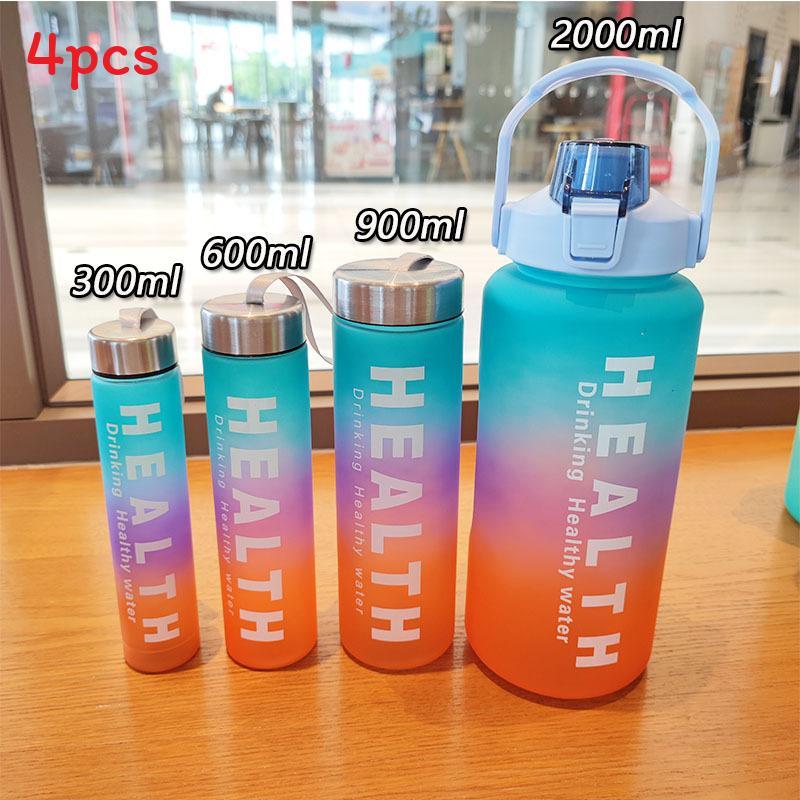 Space Cup 4piece Set With Gradient Plastic Material And Portable Design For Sports