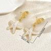 Ocean Style Women's Earrings Geometric Oil Drop Starfish Shell Design Studs Versatile High-end Earrings