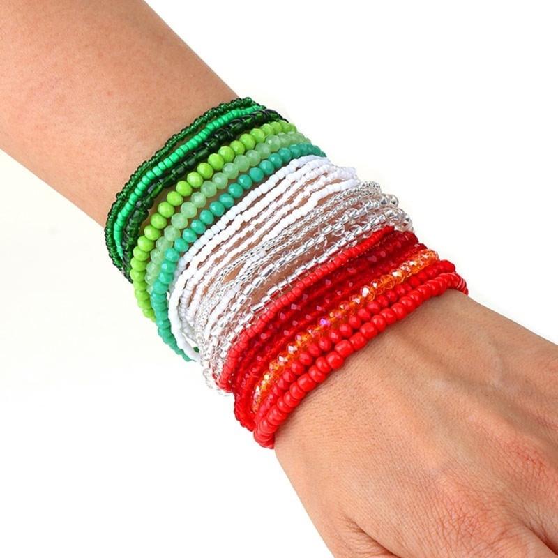 Elegant Handmade Bead Bracelet Collection Stackable Beaded Bracelets Accessory Handmade Bangle for Fashionistas