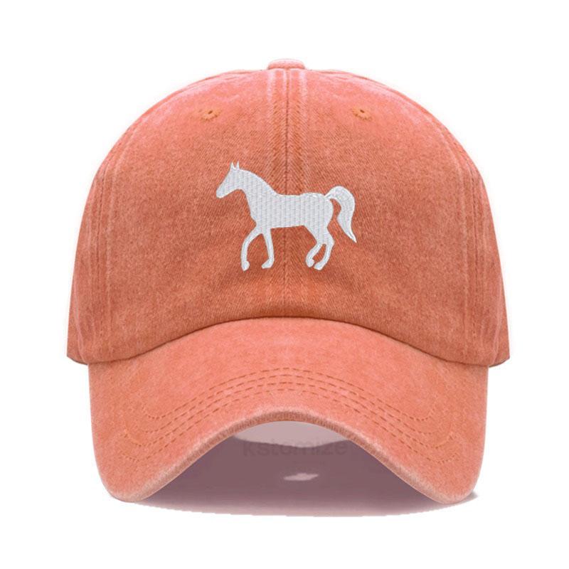 Șapcă de baseball pentru femei Șapcă pentru bărbați Bumbac spălat Broderie cal de desene animate Șapcă tată Șepci sport de golf pentru bărbați Pălării de soare Dropshipping