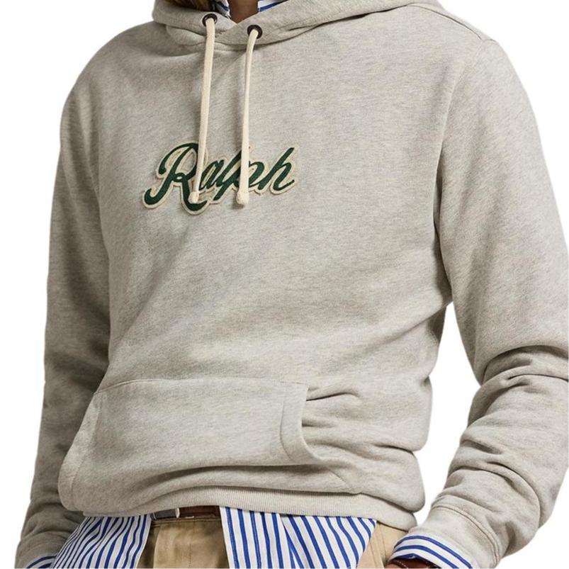Polo Ralph Lauren Ss24 Logo Letter Print Hooded Long Sleeve Sweatshirt Men Sweatshirt Light-Floral-Gray MNPOKNI16823757-020