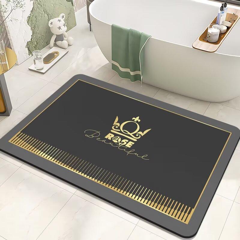 Diatom Mud Absorbent Floor Mat Bathroom Bathroom Bathroom Door Entry Non-Slip Foot Mat Bathroom Toilet Carpet