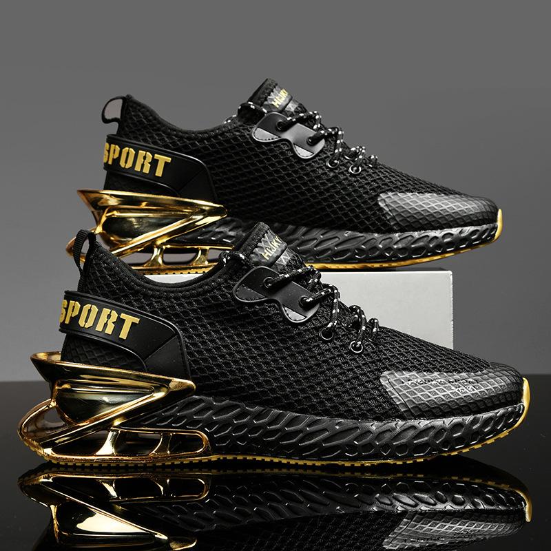 Men's Sneakers Electroplating Casual Training Breathable Travel Running Shoes