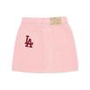 New MLB Los Angeles Dodgers Denim Short Skirts Women's Peach Pink 3FDSV0143-07PCS