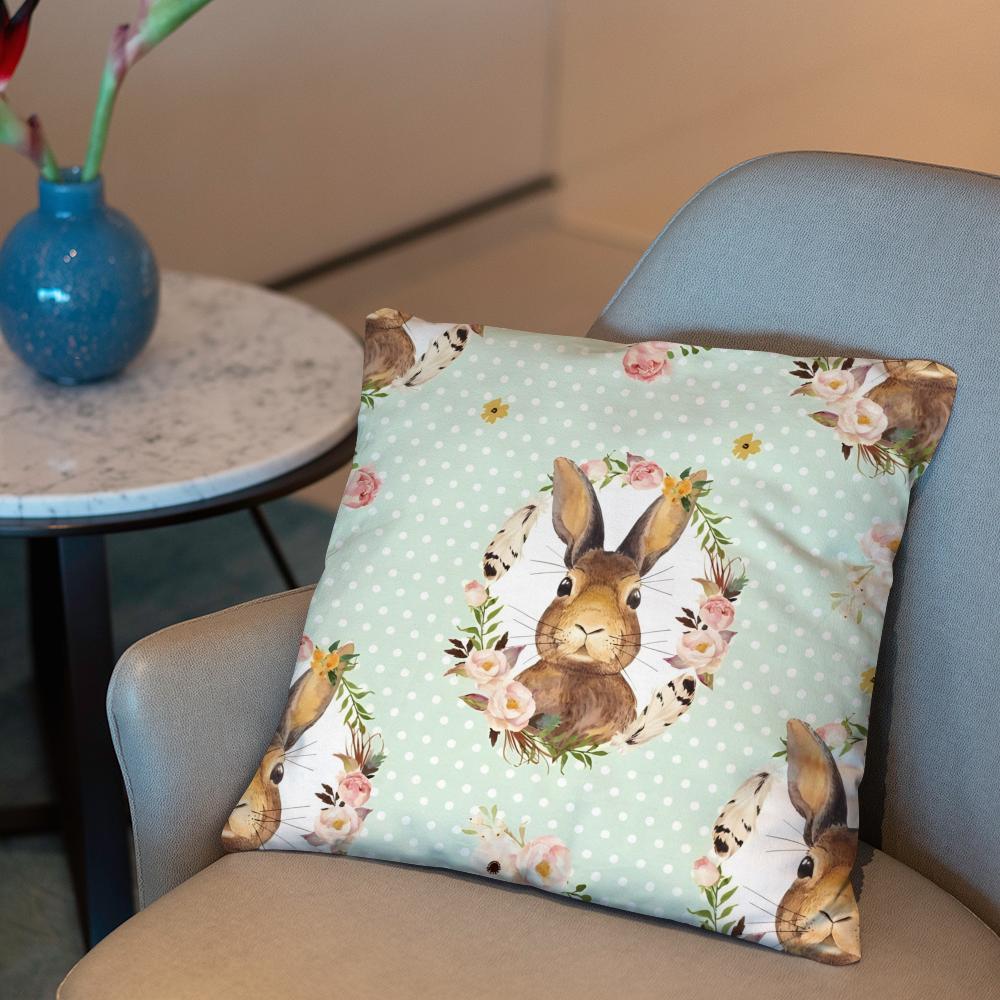 P-Peter Rabbit printing Cushion Cover 2-in-1 Reversible Plush Pillow Cover | Car/Sofa/Bed | Perfect Gift