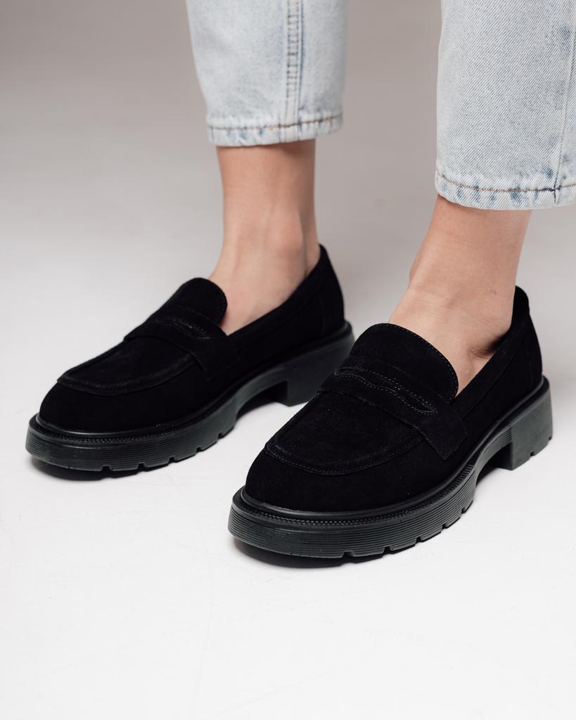 Klassiska loafers Allsy 197365 40 svarta mocka