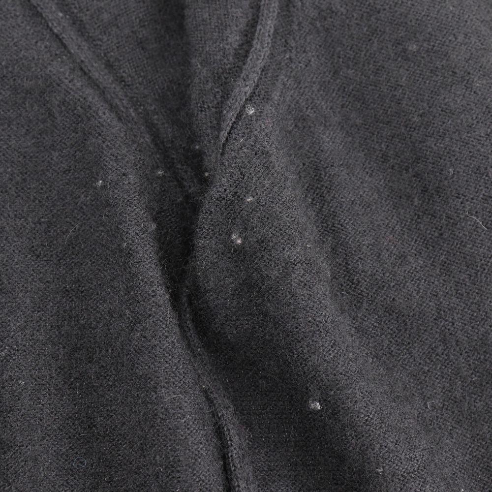 HERMES Zip up cardigan black cashmere/cotton Women Used