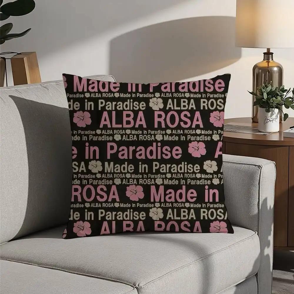 Fashionable A-Alba R-Rosa Printed Pillow Cover Home Decoration Pillow Sofa Decoration Pillowcase Four Seasons Universal