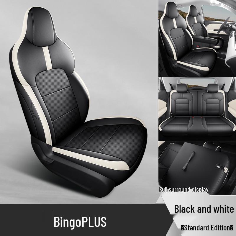Bingo PLUS Leather Car Seat Cushion - Universal, New Model for All Seasons, Fits Special Cars, 5-Seat