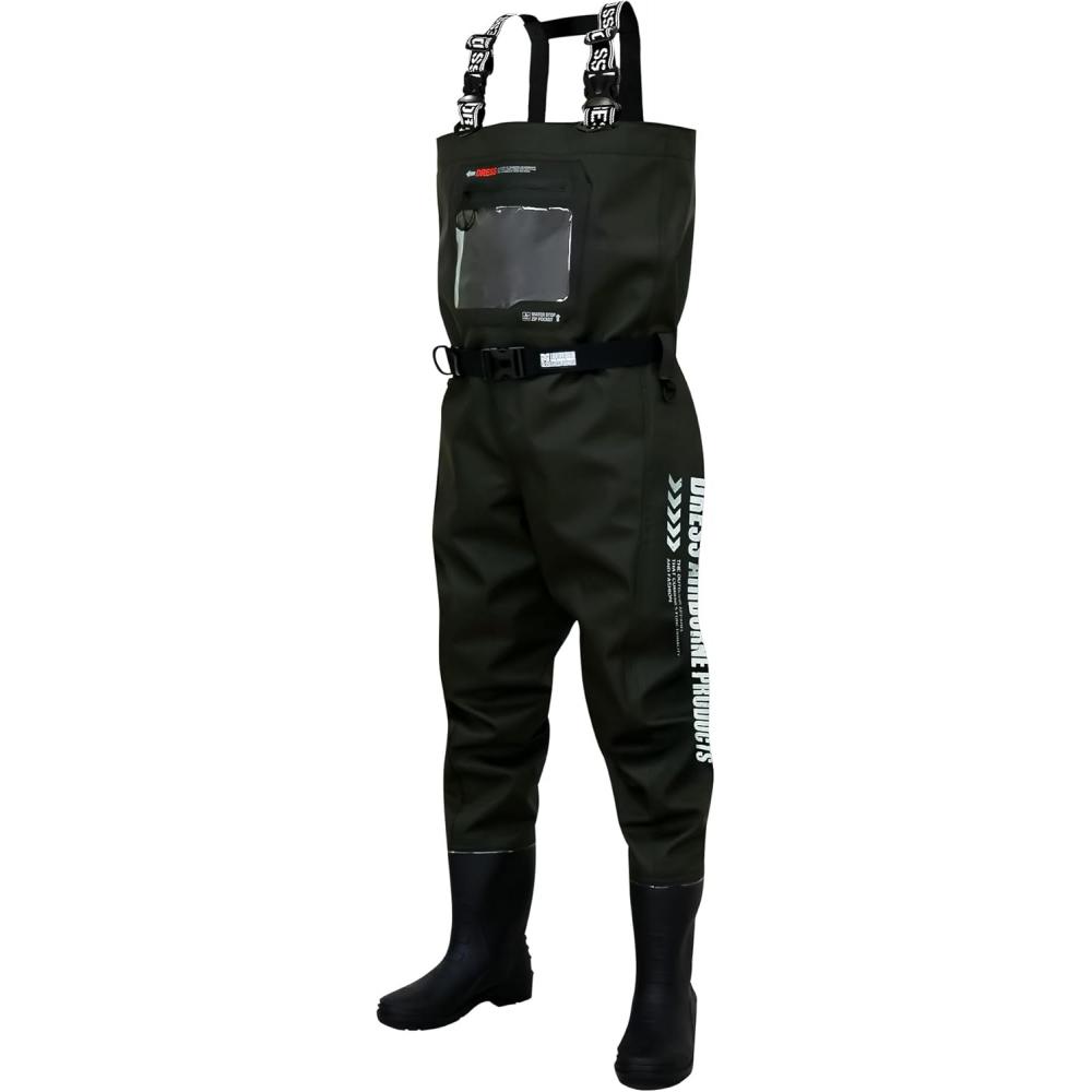 DreS CheSt High Wader Radial Sole Waterproof Breathable FiShing BootS S 2xl menS
