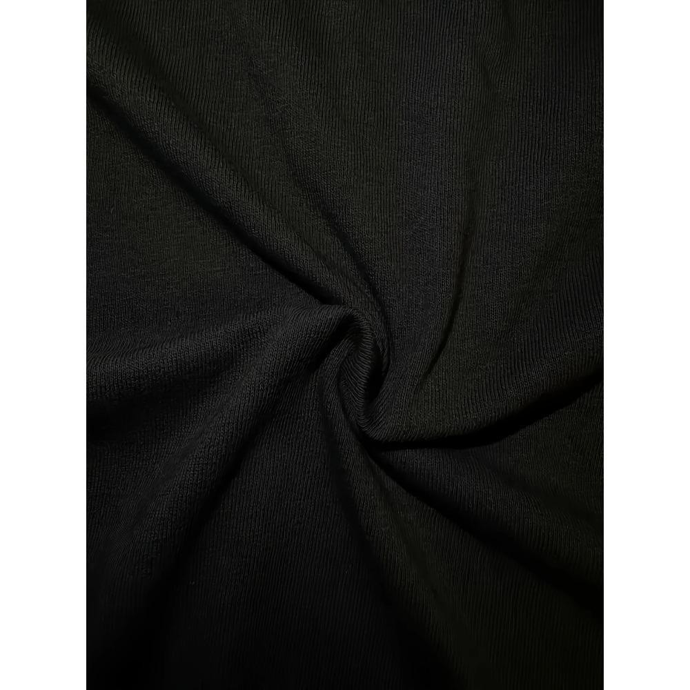 Herren Baumwoll-T-Shirt "Geht es dir gut?"" Grafik-T-Shirt, Kurzarm Rundhalsausschnitt, Normale Passform, Ganzjährige Freizeitkleidung - Schwarz