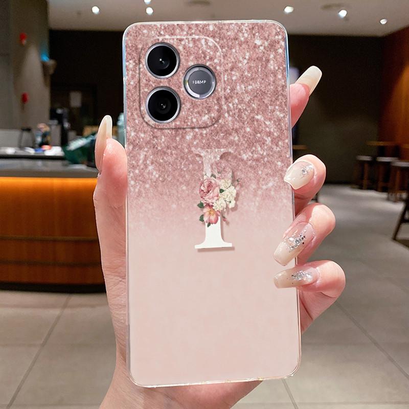 Anti-scratch Phone Case For Honor 600 Lite 5G/Honor 500 Smart 5G Jelly Clear TPU Soft Casing Lucky Letter Couple Shell