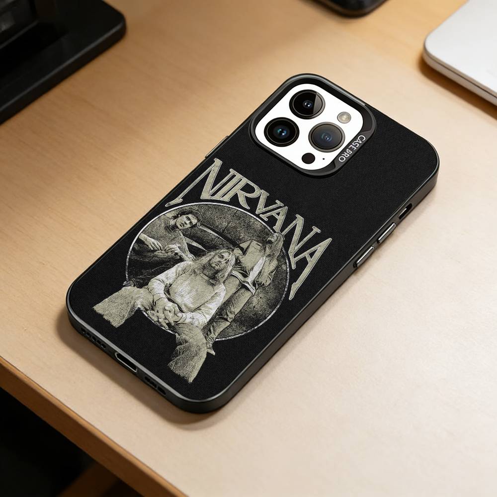 N-Nirvana  Phone Case For iPhone 17,16,15,14,13,12,11 Plus,Pro Max,XS,Colorful Silver Phone Case Funda Cover