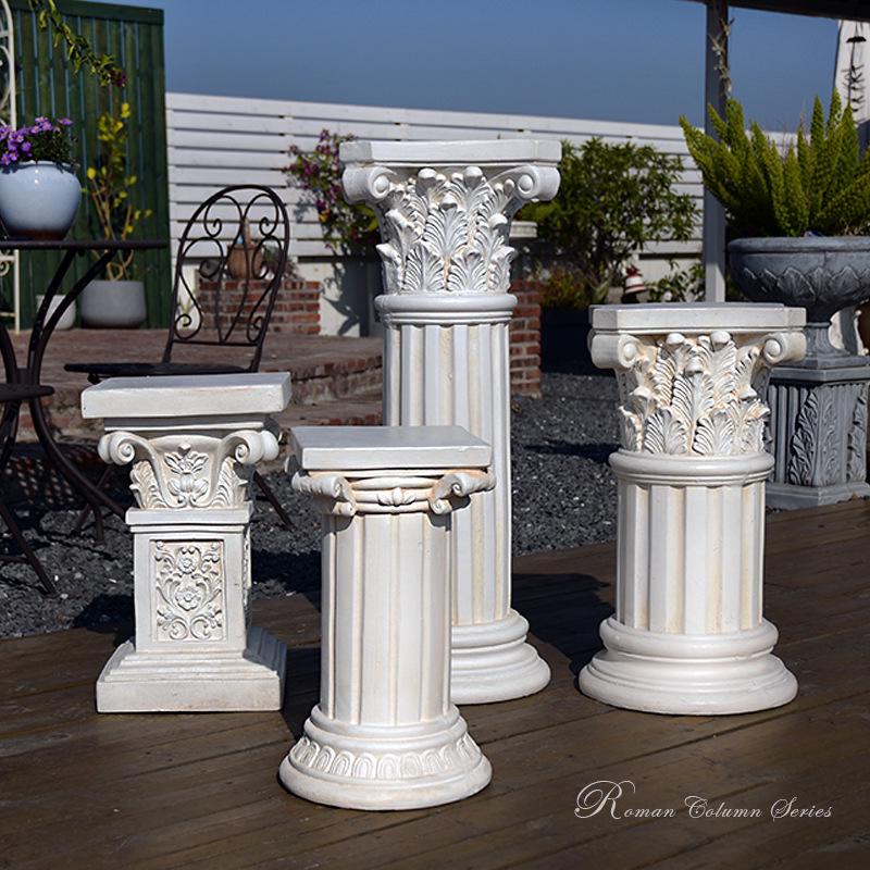 Adornos de Jardín de Columna Romana Retro Europeos: Base para maceta y Exhibición de boda