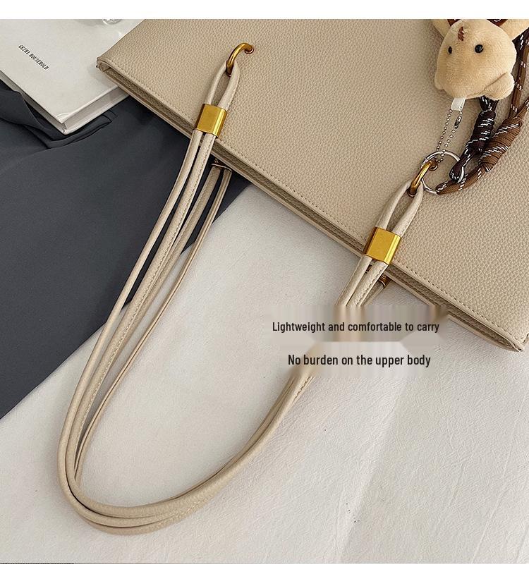 Women's 2025 Fashion Cross-Border Retro Shoulder Tote Bag - Large Capacity, Hot Style Commuter Bag