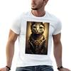 Steampunk Cat Tshirt Utility Work Short Sleeve Top