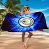 Toalla de Playa de Microfibra Estampada del City Football Club, Suave y Absorbente, Secado Rápido, Ideal para Viajes de Verano, Esencial para la Playa, Piscina