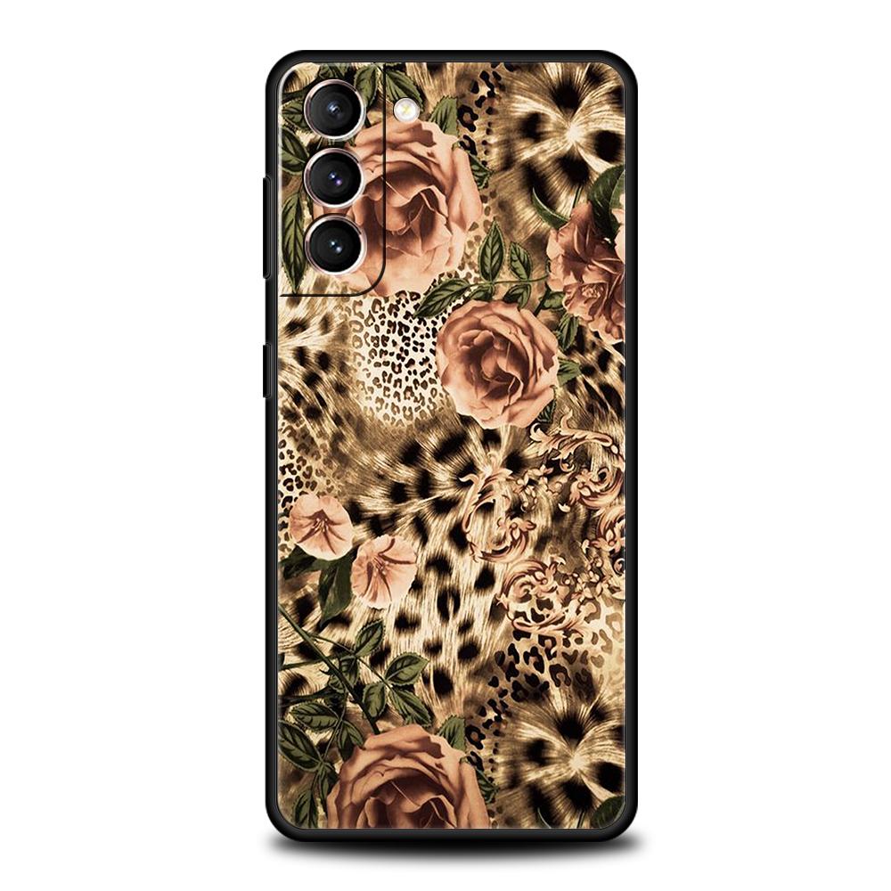 

Leopard Print Phone Case for Samsung Galaxy S24 S23 S22 S20 S21 FE Ultra S10 S10E S9 S8 Plus 5G Silicone Cover Fundas Capas Bag for Samsung S24