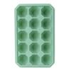 15Grids DIY Silicone Ice Tray Freeze Pudding Mold Chocolate Mould Baking with Lid Green