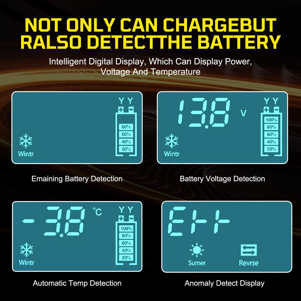 Pulse Repair LCD Display Universal Auto Motorcycle Car Battery Charger 6V 12V 6A Cycle GEL Lead-Acid Charger Smart Fast Charge