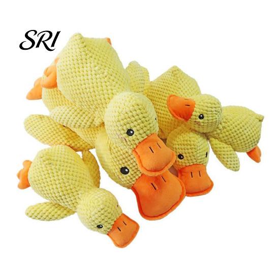 Durable Dog Chew Toy Toys Duck Shape with Sound Soft Bite-resistant Safe Odor-Free Interactive Stress Relief Plush for Home Puppy