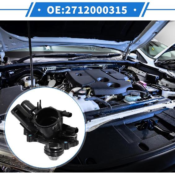 Engine Coolant Thermostat Housing Assembly for Mercedes-Benz W205 R172 C250 SLK250 2012-2015 Replace No.2712000315 for Mercedes-Benz E250 W212