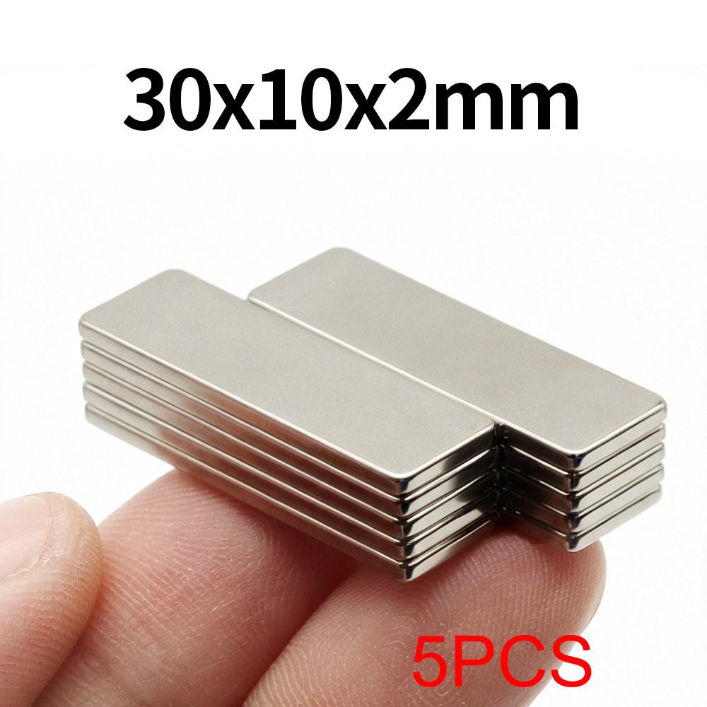 30x10x2mm Super Strong Neodymium Magnet N35 NdfeB Permanent Magnetic Imanes Block Powerful Magnets Refrigerator