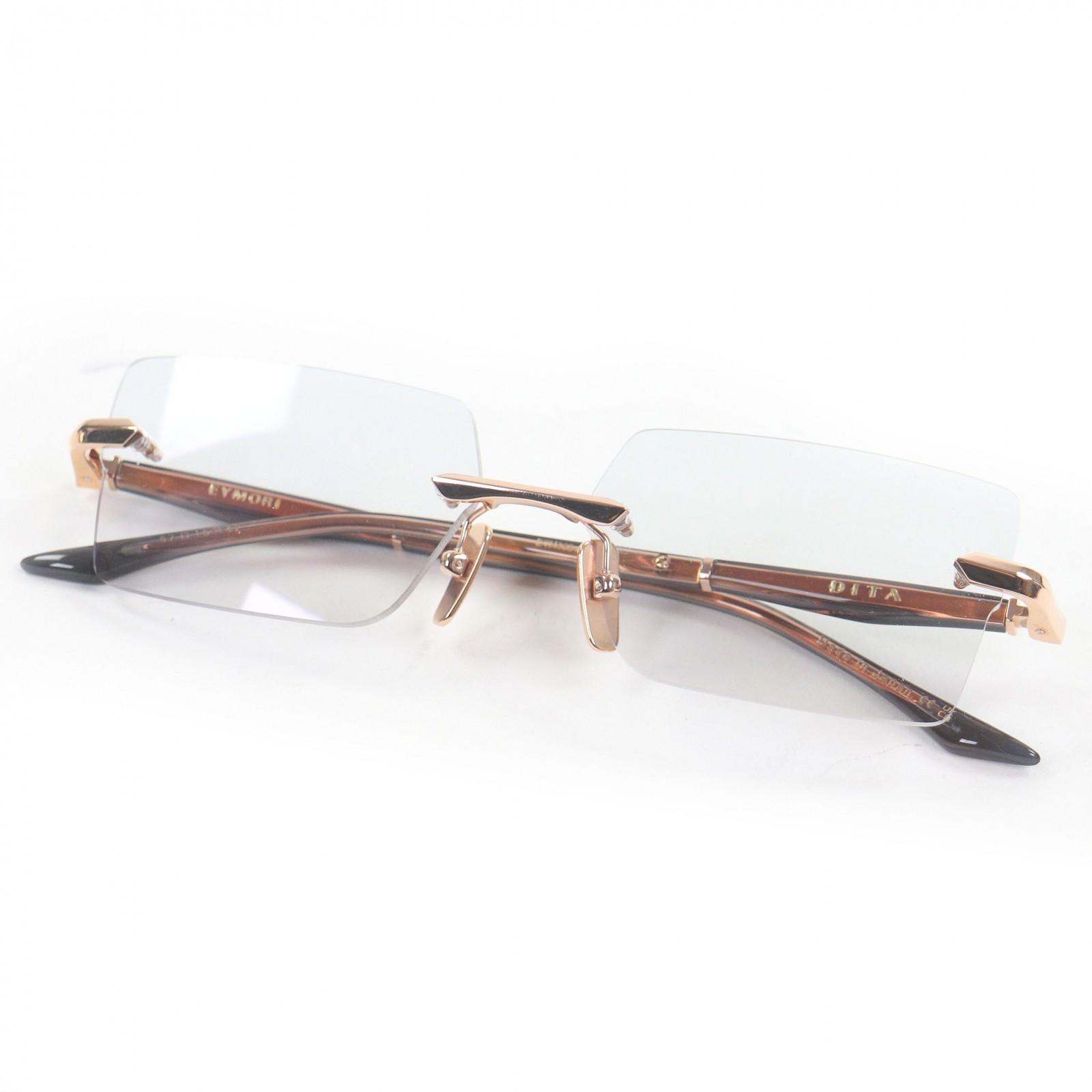 

Pristine DITA sunglasses EYMORI Rimless Two-Point Pink gold mens DTX462-A-02 Used