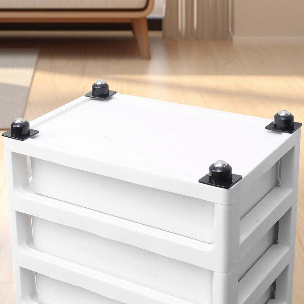 4Pcs/Set 360° Rotation Self-adhesive Universal Caster Strong Carrying Force Steel Ball Furniture Wheels Moving Accessories