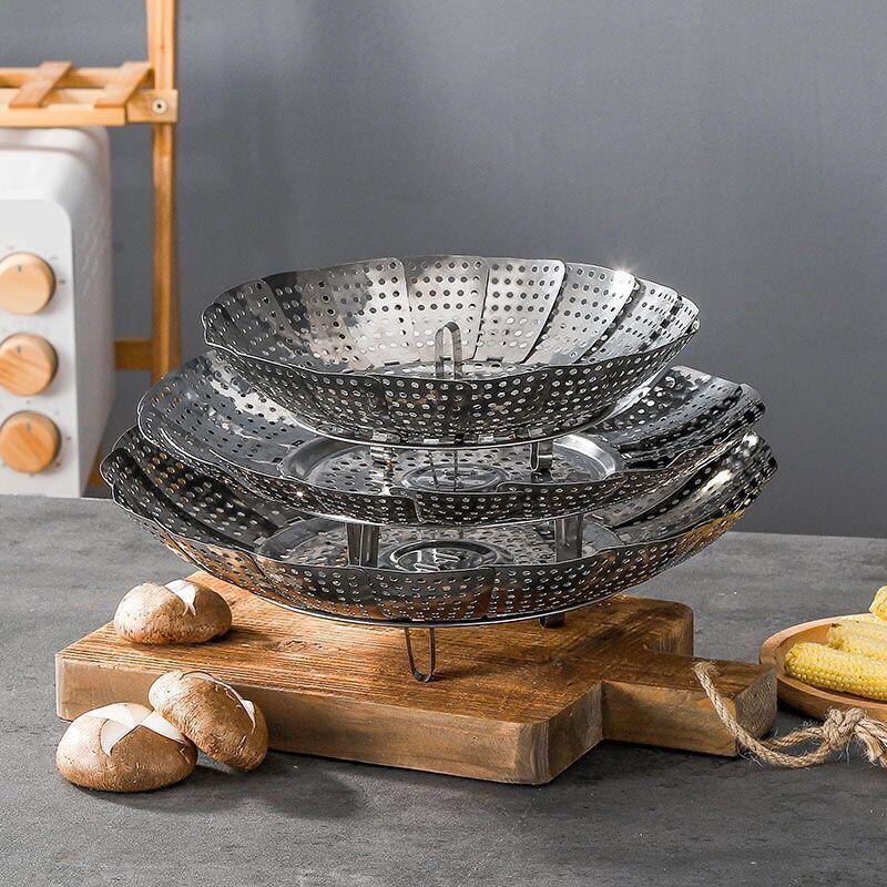 Телескопическая складная пароварка из нержавеющей стали Steamer Cloth