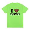 I Love Domo Kun Funny T Shirts Men's Women Clothing Cotton Casual T-Shirts Vintage Short Sleeve Oversized T-shirt Top Streetwear