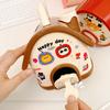 Cartoon House Piggy Bank with DIY Sticker Coin Cash Storage Jar Container Children Money Saving Box Decoration Boys Girls Gift