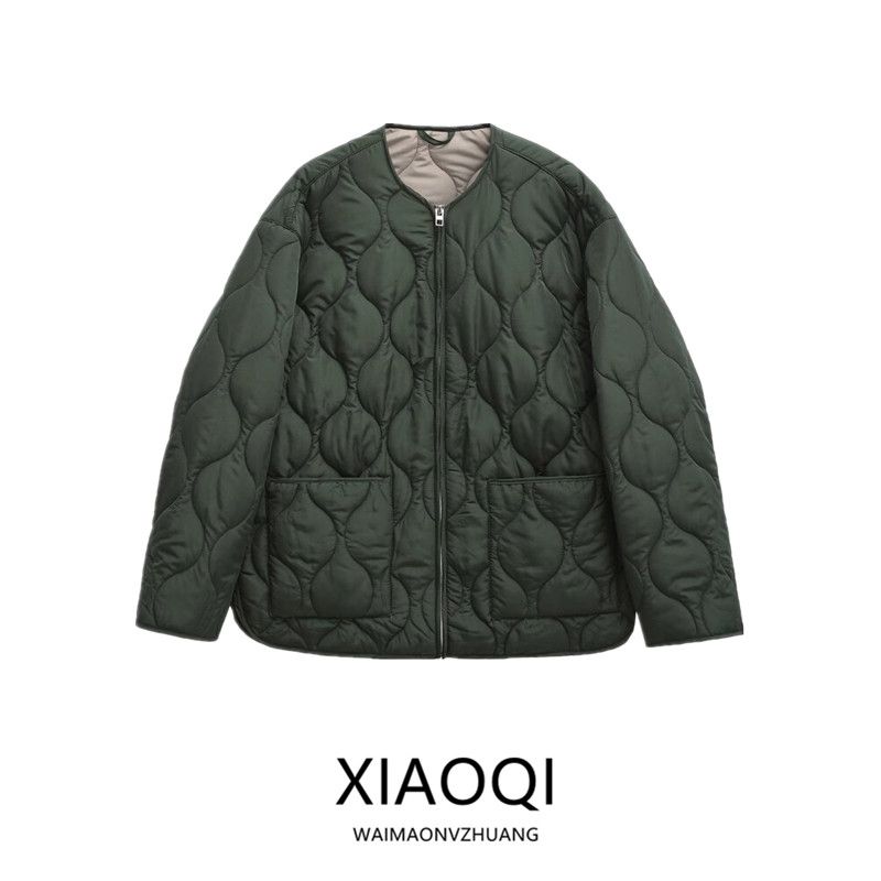 Fashion Style 2024 Fall and Winter New Arrival Women's Clothing Easiest for Match Loose Minimalist Long Sleeve Cotton Jacket Outwear 1255792