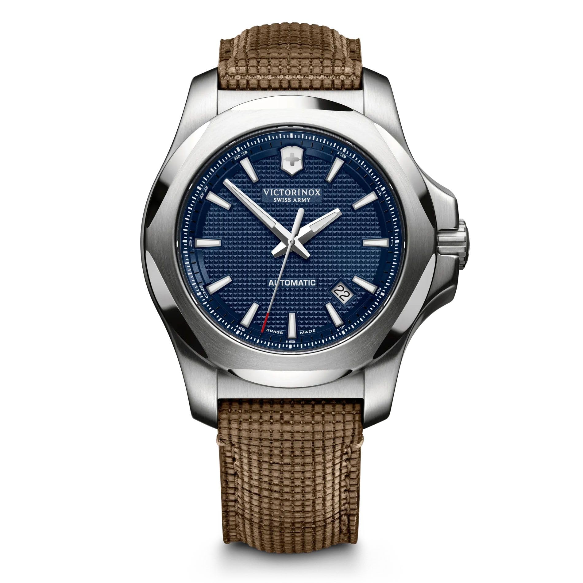 

VICTORINOX Mechanical Watch Automatic Stainless Steel Case Gift Blue Dial Wood Strap 241834 I.N.O.X. Men s (316L/Forged) []