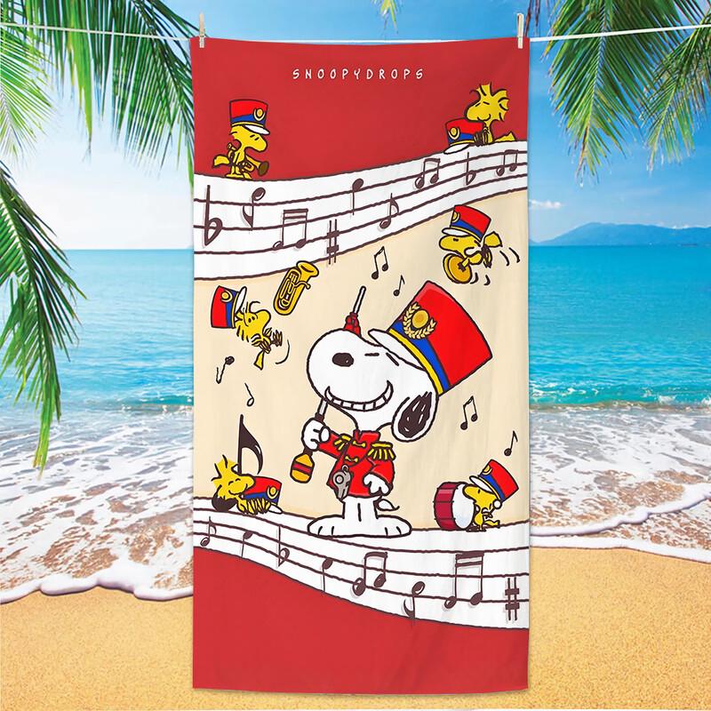 Snoopy Printed Absorbent Beach Towel